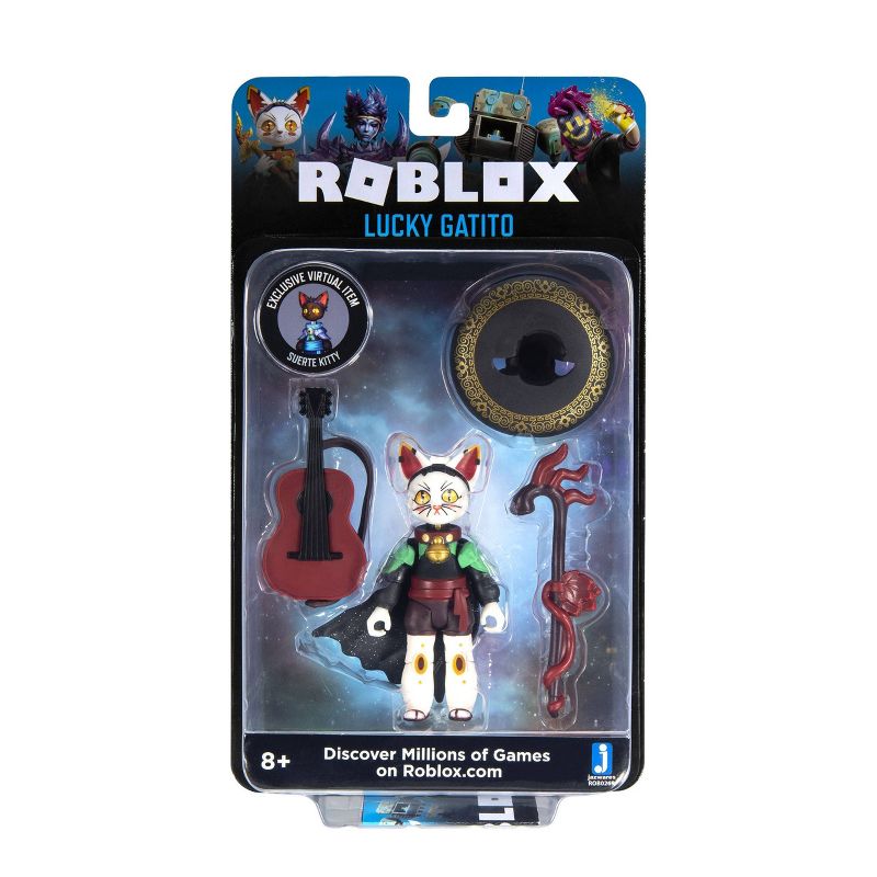 Roblox Imagination Collection - Lucky Gatito Figure Pack (Includes Exclusive Virtual Item)