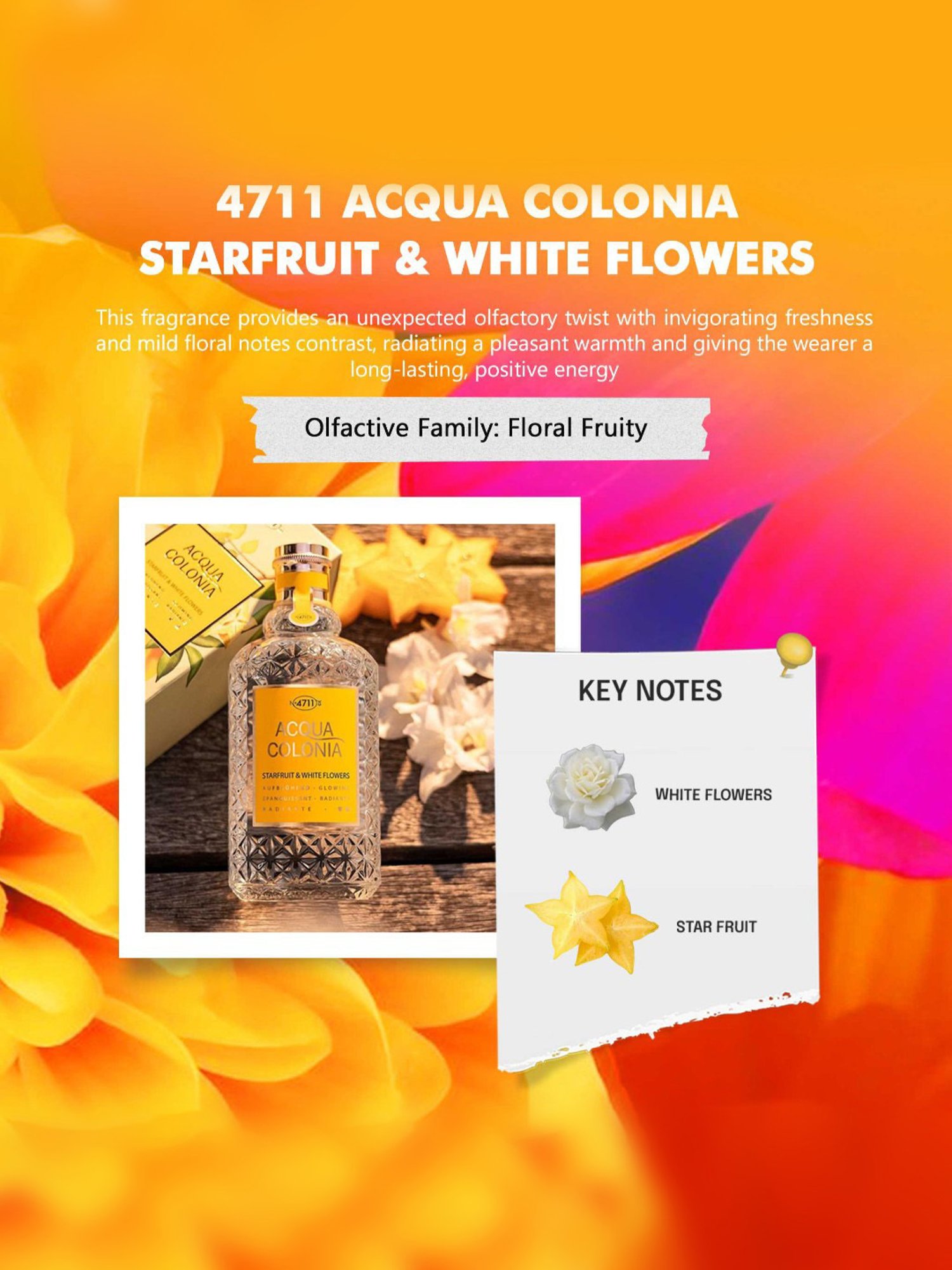 4711 Acqua Colonia Glowing Starfruit & White Flower Eau de Cologne - Pack of 2