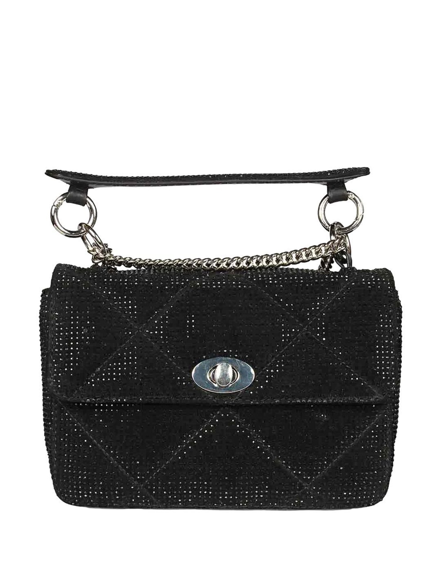 Saint G Black Embellished Medium Handbag