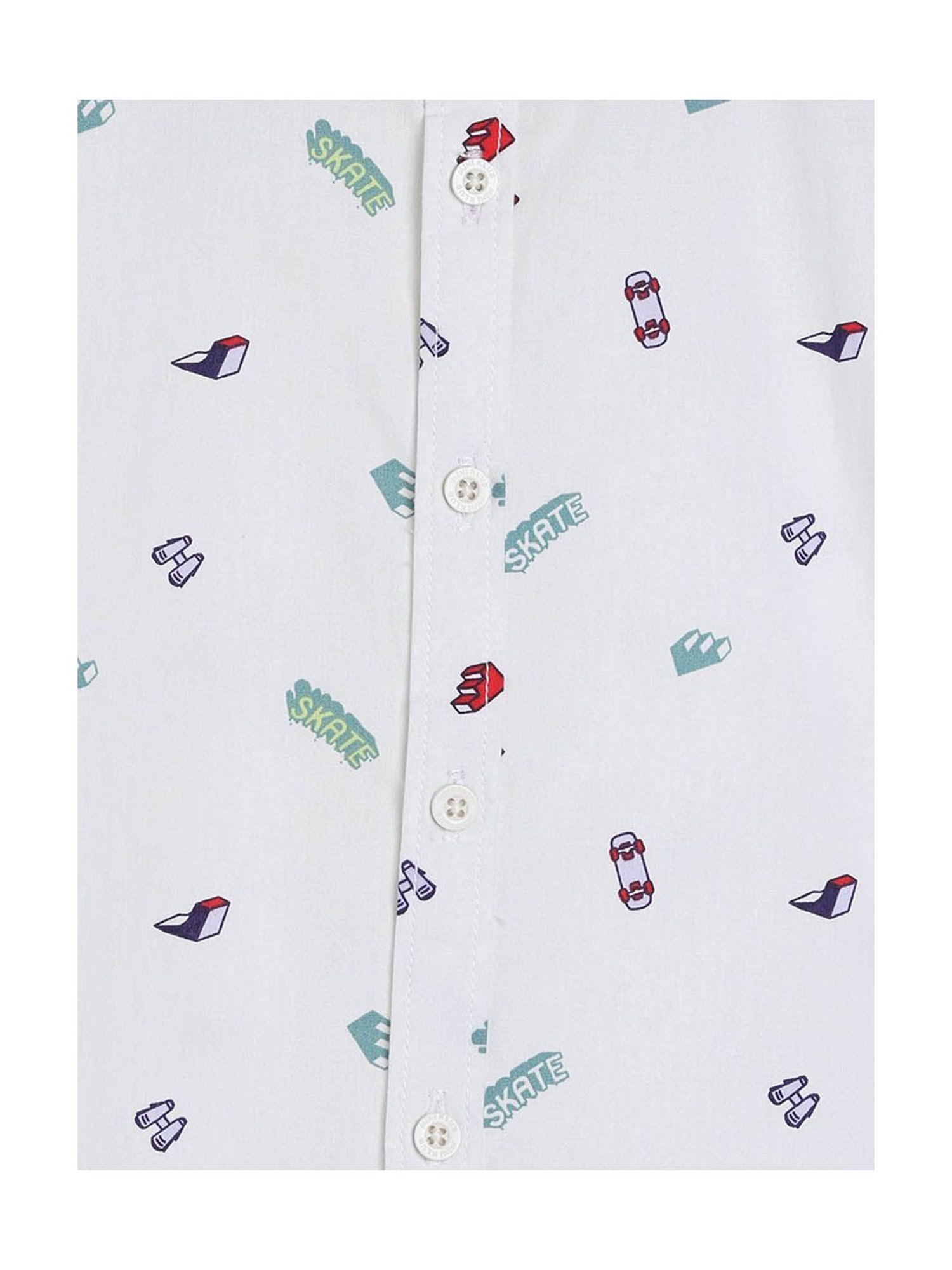 MINIKLUB Kids White Printed Shirt