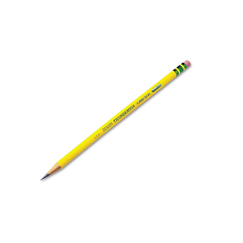 Dixon Woodcase Pencil HB #3 Yellow Dozen 13883