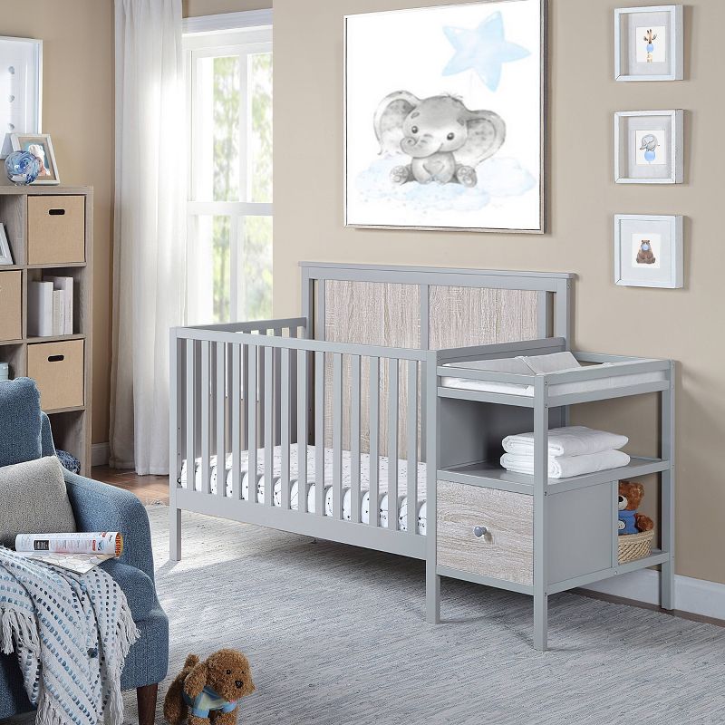 Suite Bebe Connelly Crib Combo - Gray/Rockport Gray