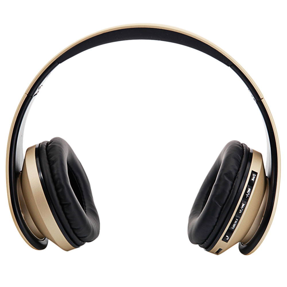 Wireless Headset, UHOMEPRO Bluetooth Headset with Mic, FM and MP3 player functions, Wired Stereo Headphones, Headphones for Music, Sports, Answer or Reject Phone Calls for Wearing  (champagne)