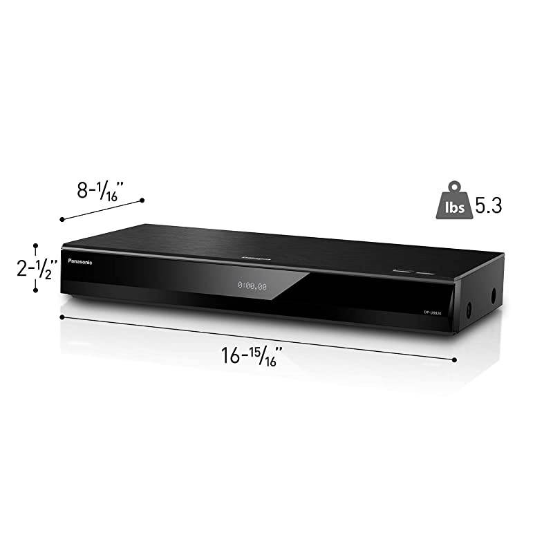 4K Ultra HD Bluray Player with HDR10+ and Dolby Vision Playback HiRes Sound 4K VOD Streaming Black DPUB820