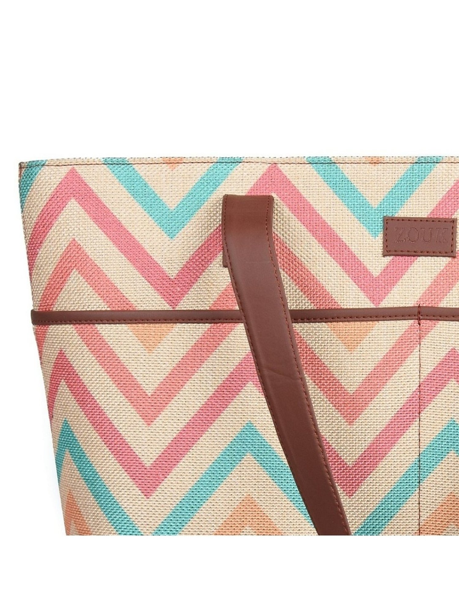 ZOUK Multicolor Printed Large Tote Bag