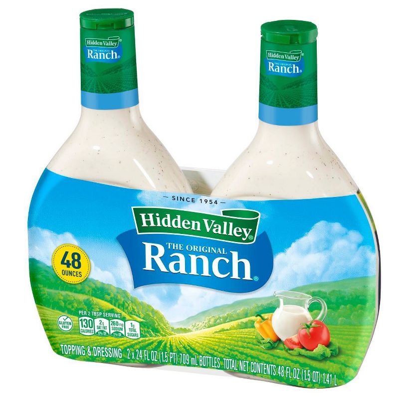 Hidden Valley Original Ranch Salad Dressing & Topping - Gluten Free - 24fl oz/2pk
