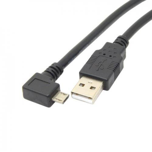 Cablecc 1.5m Left Angled 90 degree Micro USB Male to USB 2.0 Data Charge Cable for Cell Phone & Tablet
