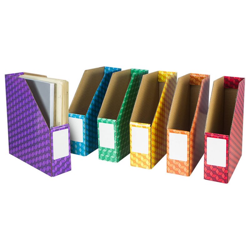 Storex 6ct Corrugated Magazine Files - Multicolor