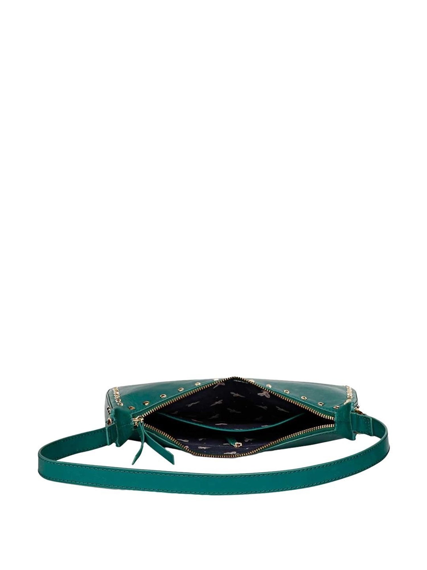 Saint G Green Solid Medium Shoulder Handbag