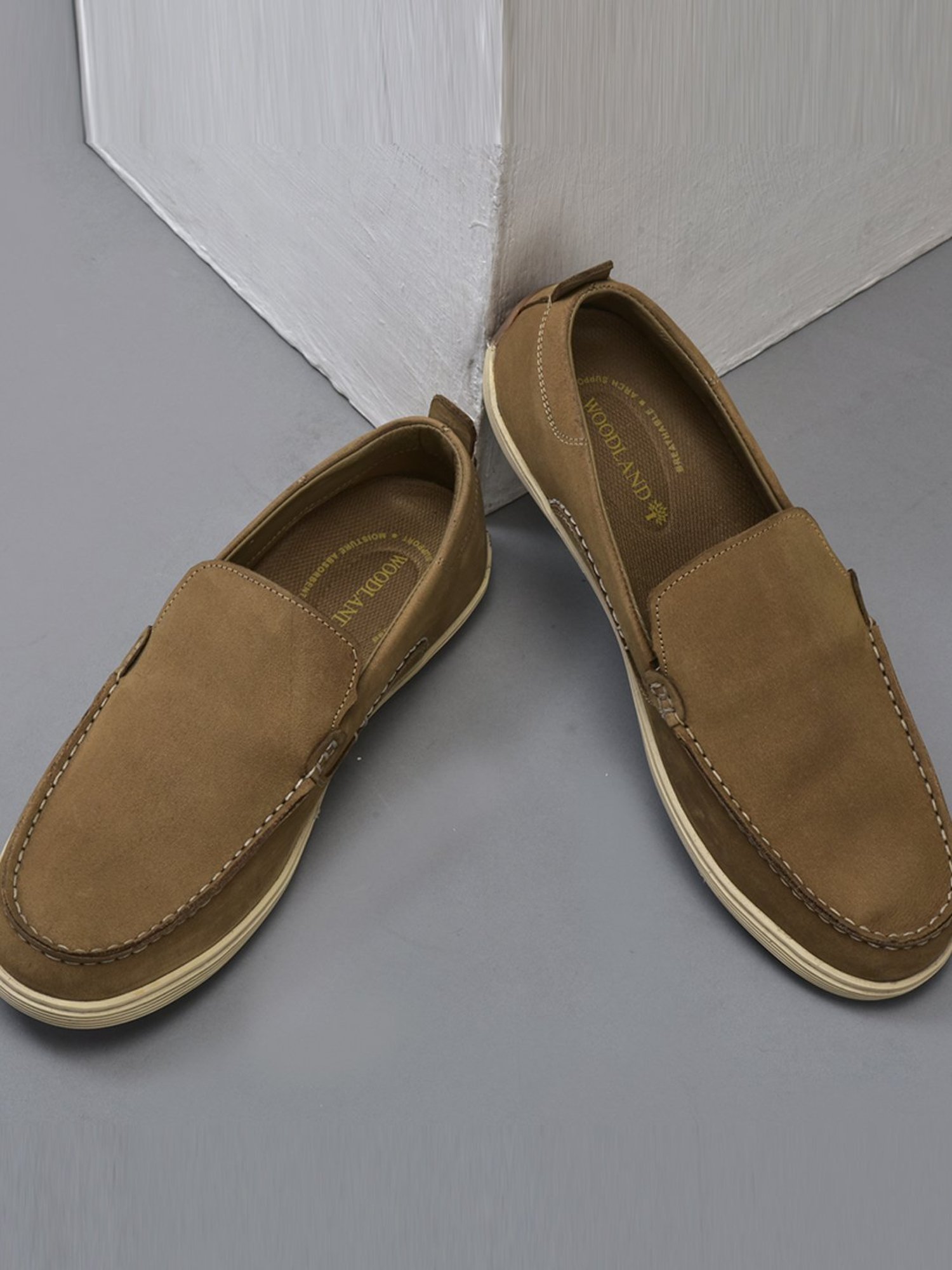 Woodland Men's Camel Casual Loafers