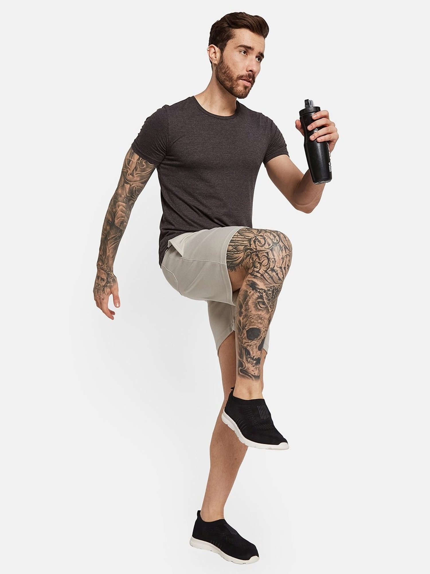 Octave Sand Cotton Regular Fit Shorts