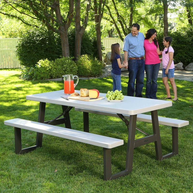 Rectangle Picnic Table Beige - Lifetime