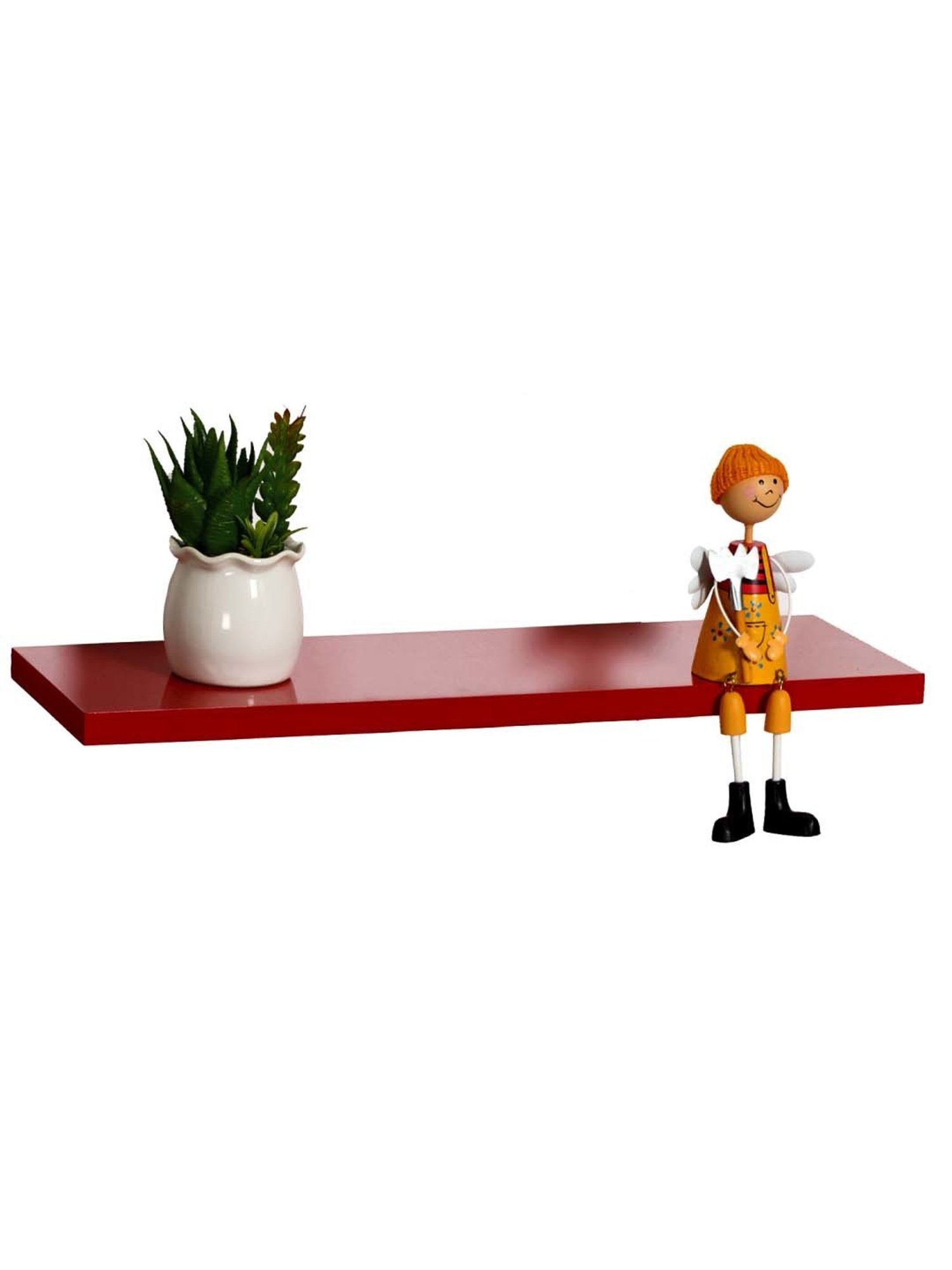 Aapno Rajasthan Red Mdf Charming Wall Shelf