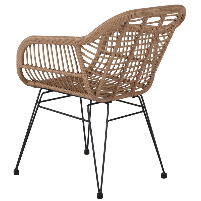 3pc Outdoor Wicker Bistro Set with Cushions - Nicole Miller