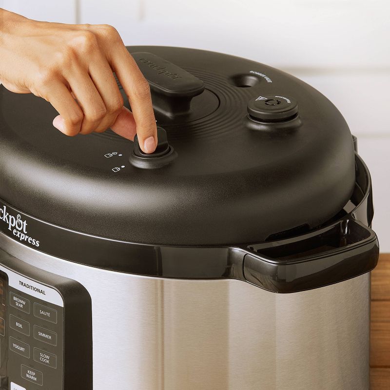 Crockpot Express 6qt Oval Max Pressure Cooker, Stainless Steel