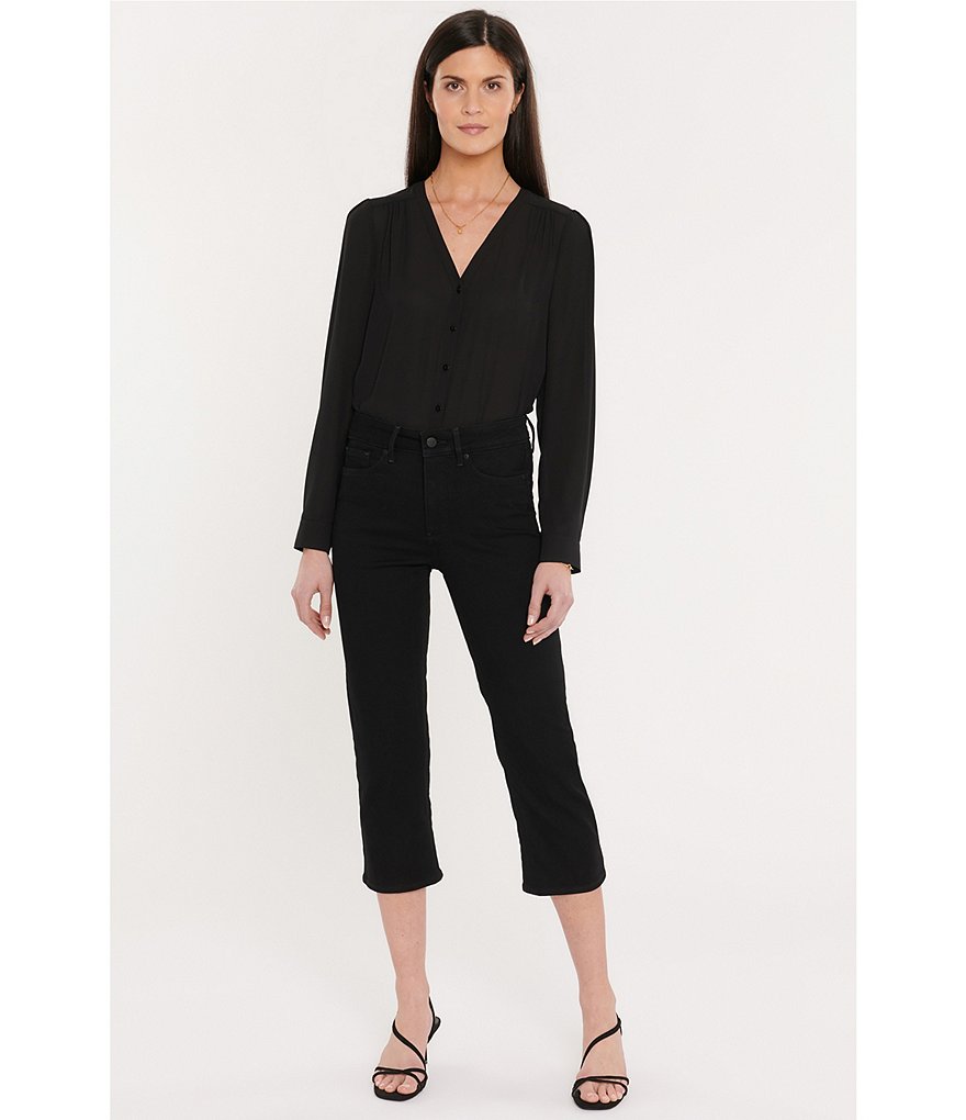 Ruby Rd. Petite Size Double Face Stretch Embellished Hem Capri Pants