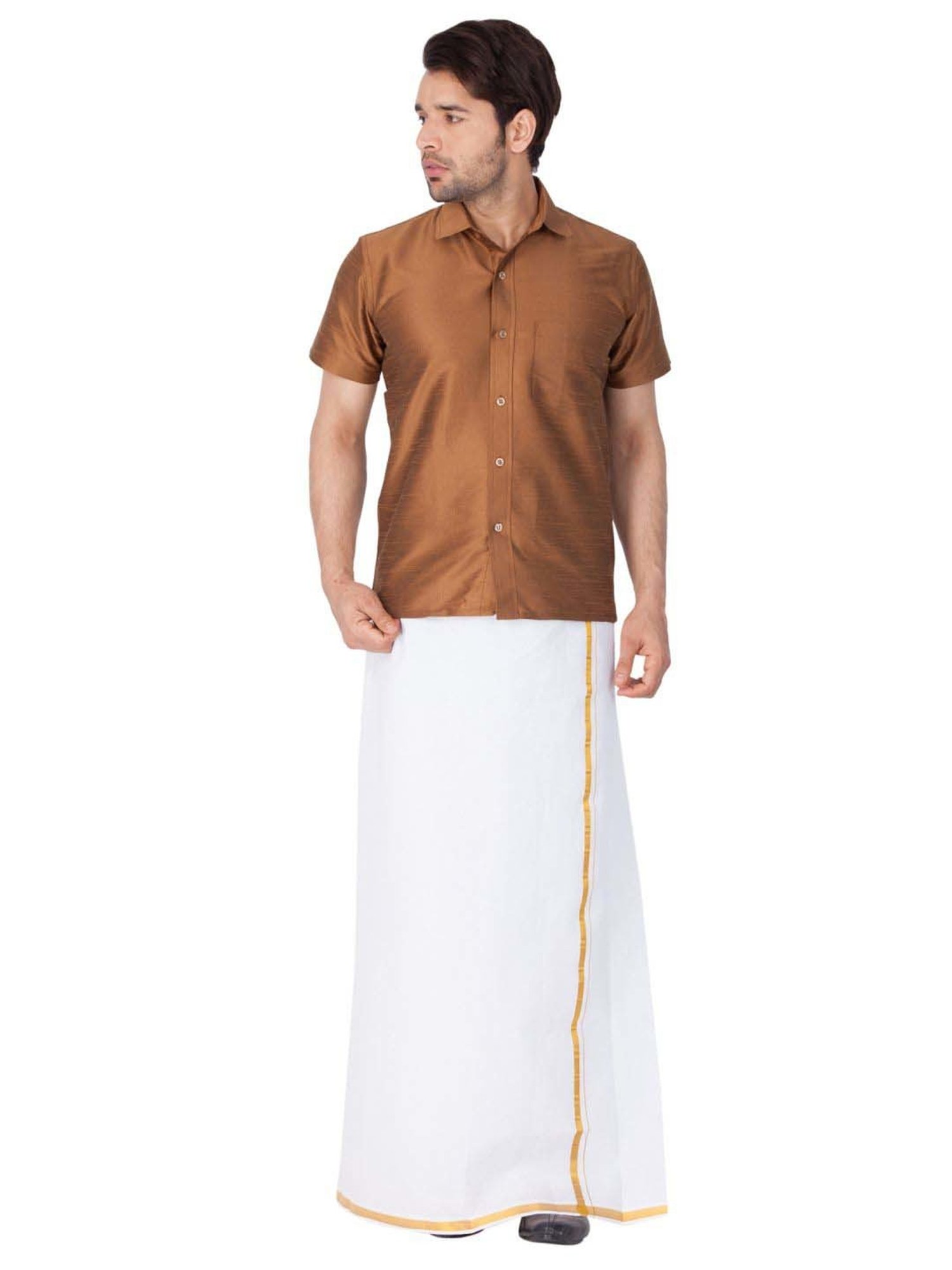 Ramraj Light Pink Regular Fit Shirt