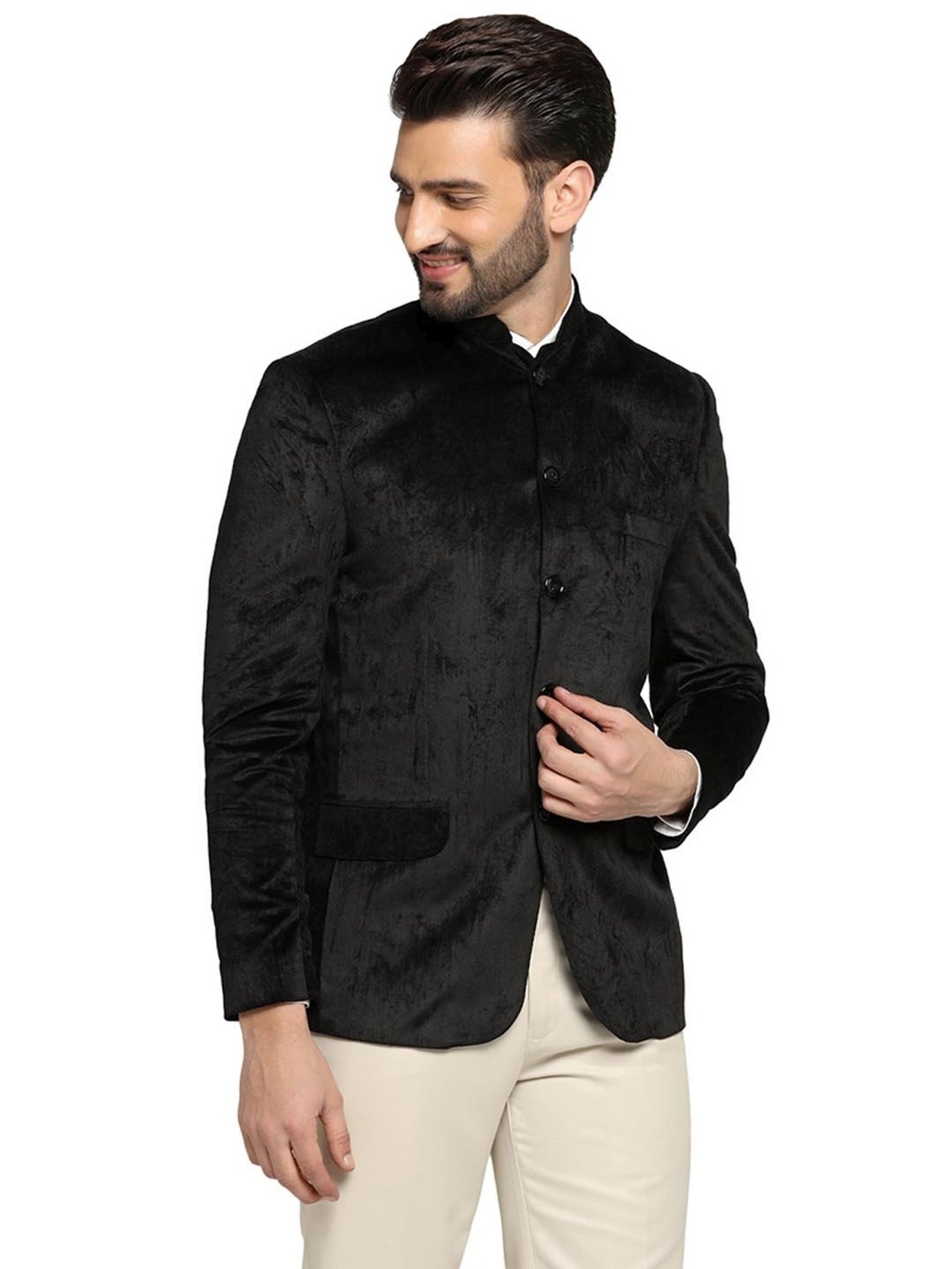 TAHVO Black  Slim Fit Blazer