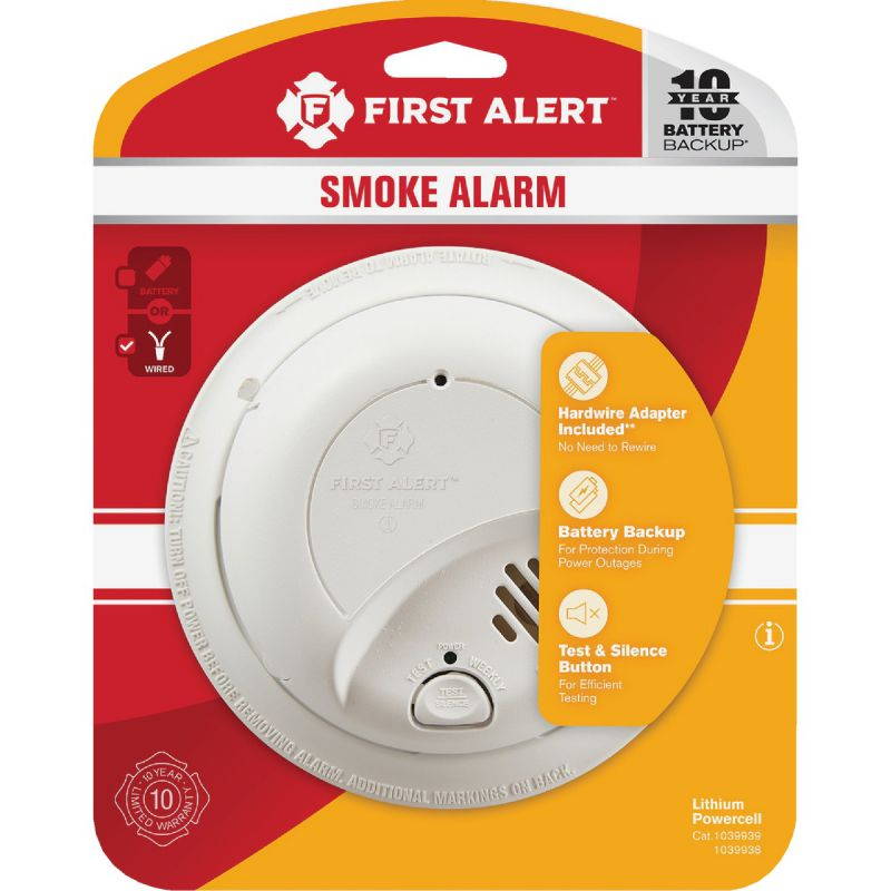 First Alert Hardwired 120V Ionization Smoke Alarm 1039939
