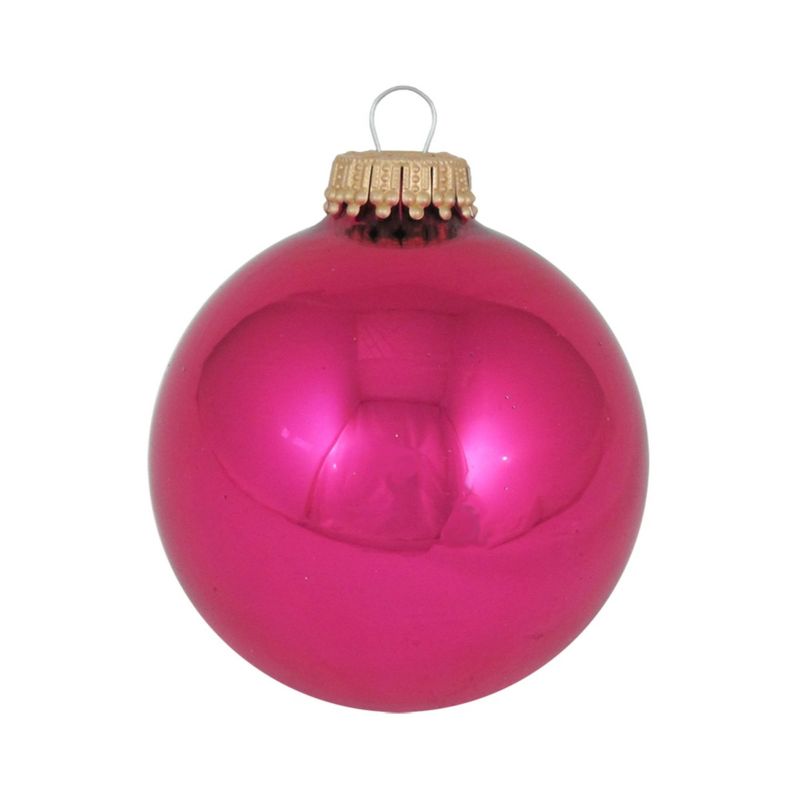 Christmas by Krebs 8ct Cabernet Pink Shiny Christmas Ball Ornaments 2.5" (67mm)