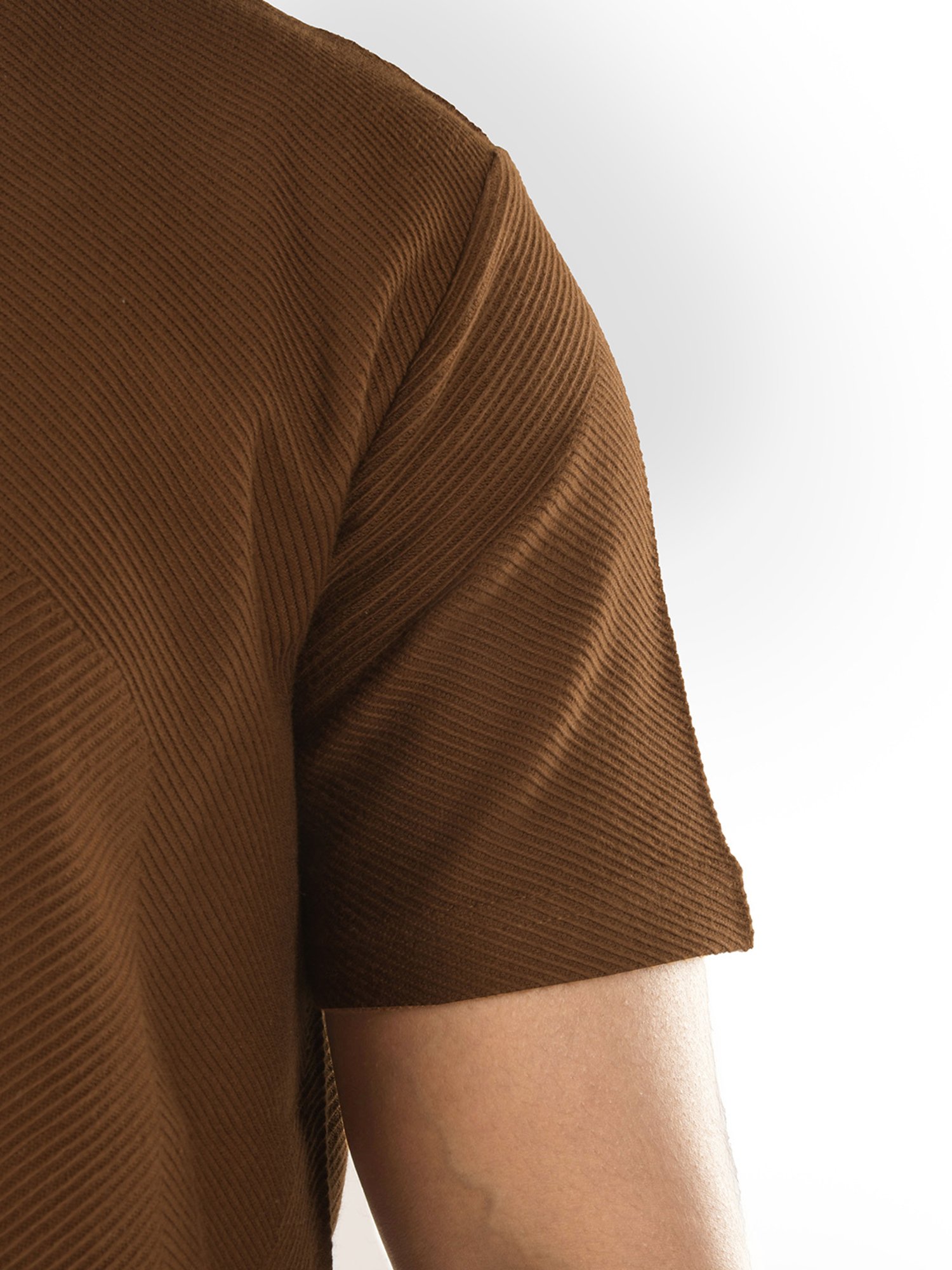 Celio* Dk Brown Regular Fit T-Shirt