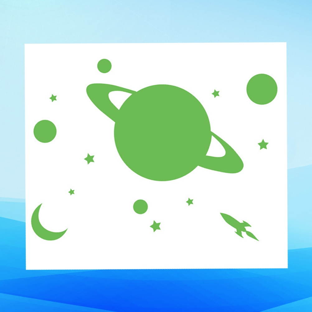 1pc Luminous Wall Sticker Planet Pattern Stickers Decorative Wall Decal DIY Wallpaper for Living Room Bedroom