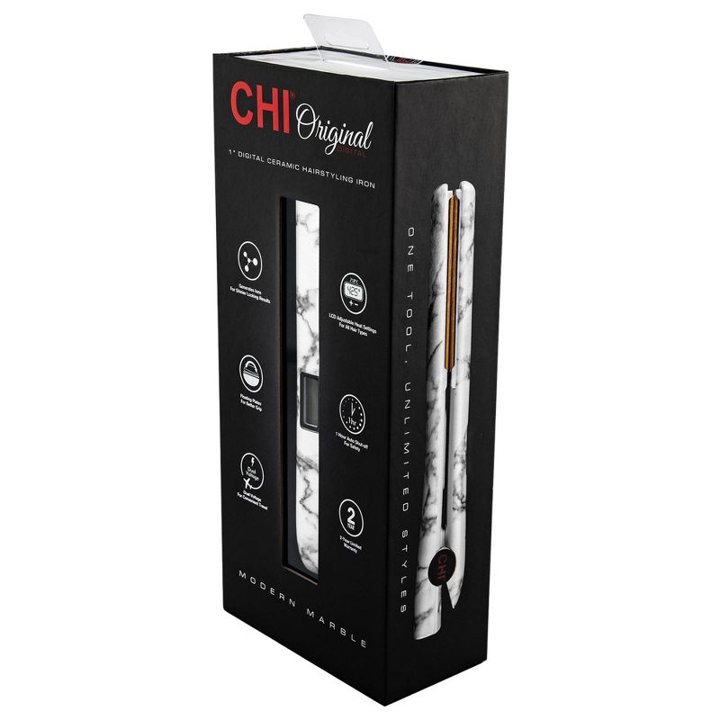 CHI  Tourmaline Ceramic Flat Iron - 1" - Modern Marble