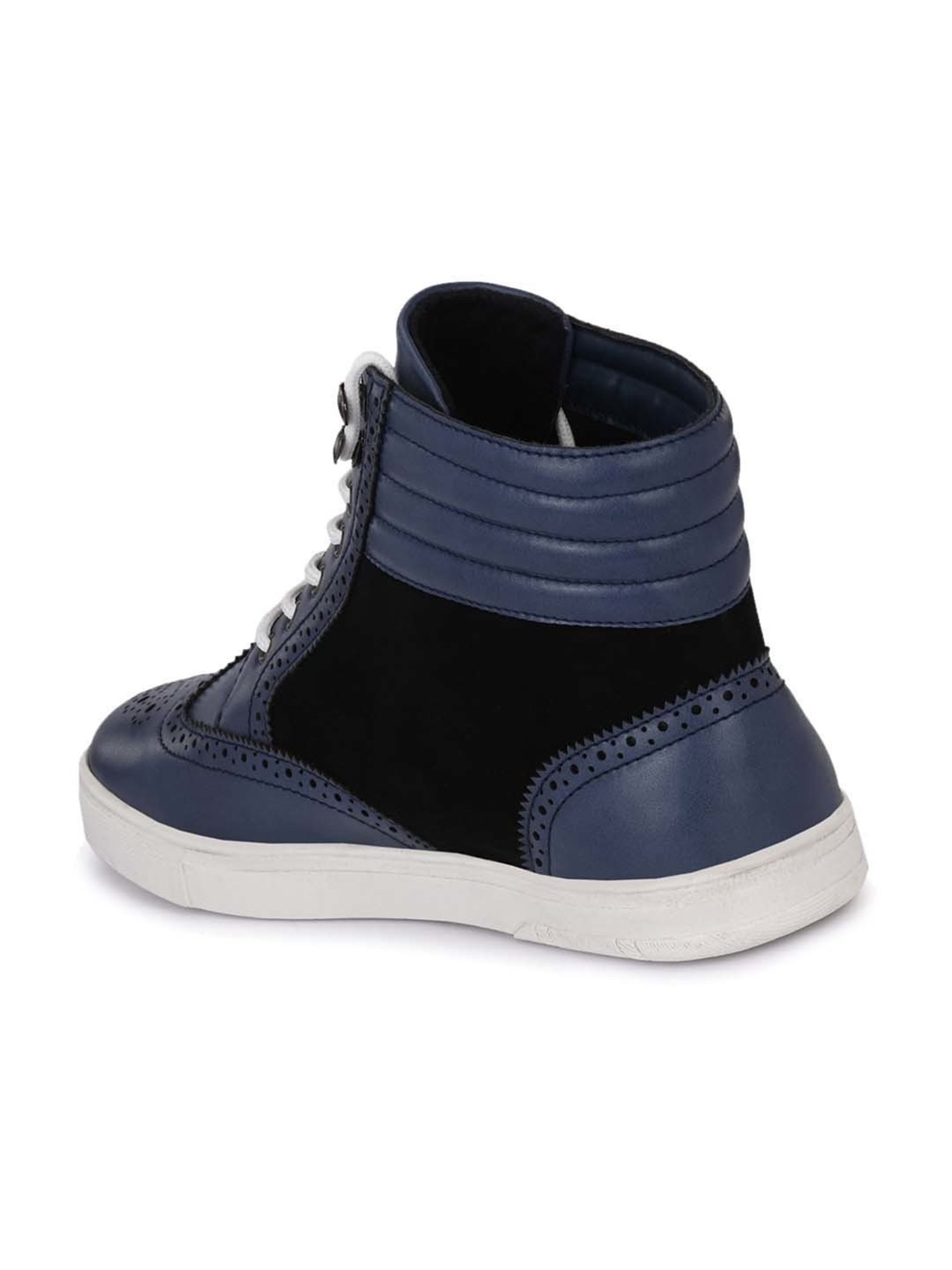 El Paso Men's Blue Derby Boots