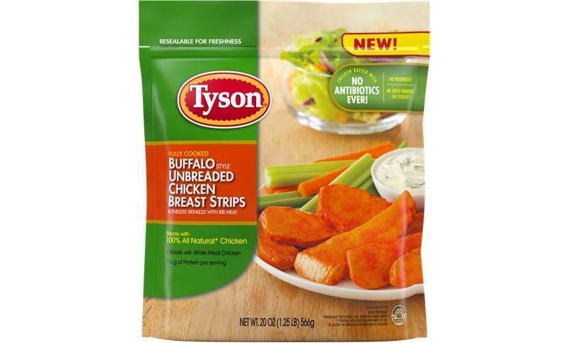 Tyson Unbreaded Buffalo Chicken Breast Strips - Frozen - 20oz