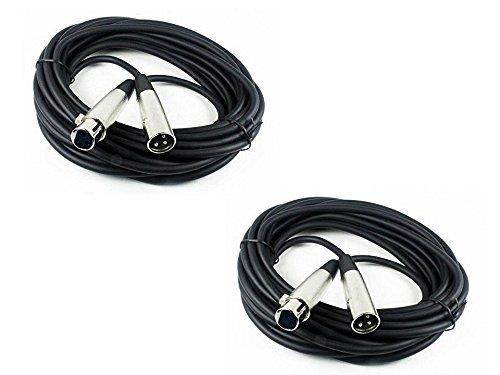 CBI MLC20 Low Z XLR Microphone Cable, 20 Foot- 2 PACK