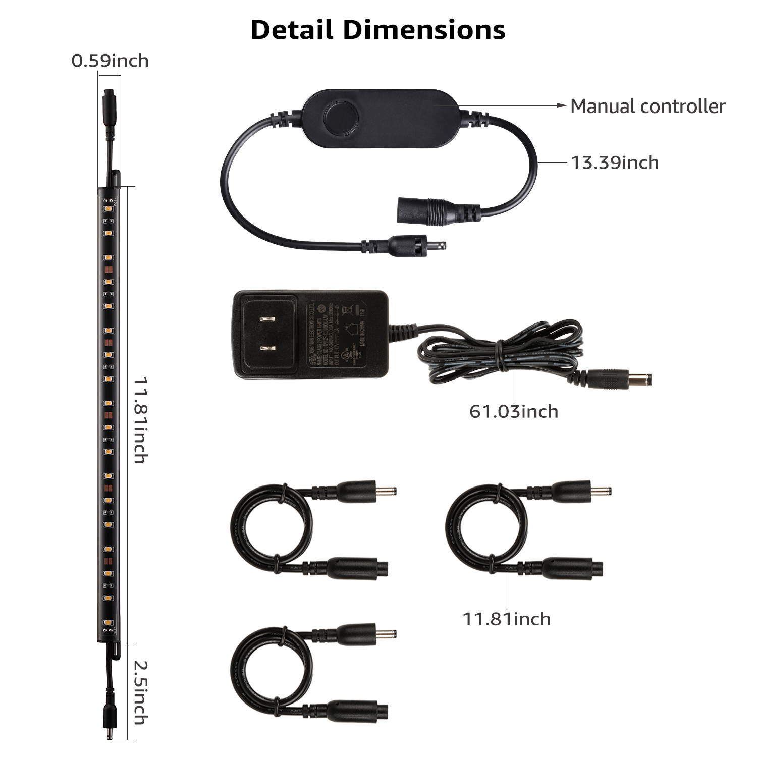 TORCHSTAR Smart LED Safe Lighting Kit(4), Work with Alexa, App Control, Dimmable, 5000K Daylight, UL Adapter for Under Cabinet, Gun Safe, Locker, Closet, Shelf, Showcase, 4Pcs