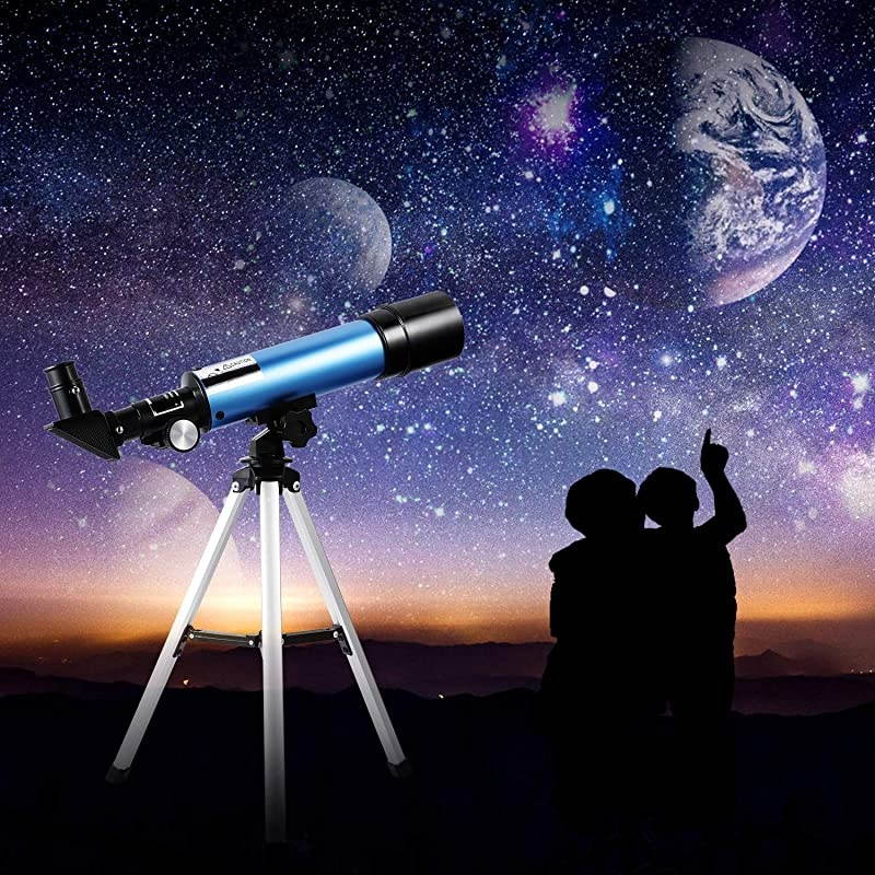 Astronomical Telescope for Kids 90X HD Zoom 36050mm Refractor with Tripod for Beginners Childrens  Small 2