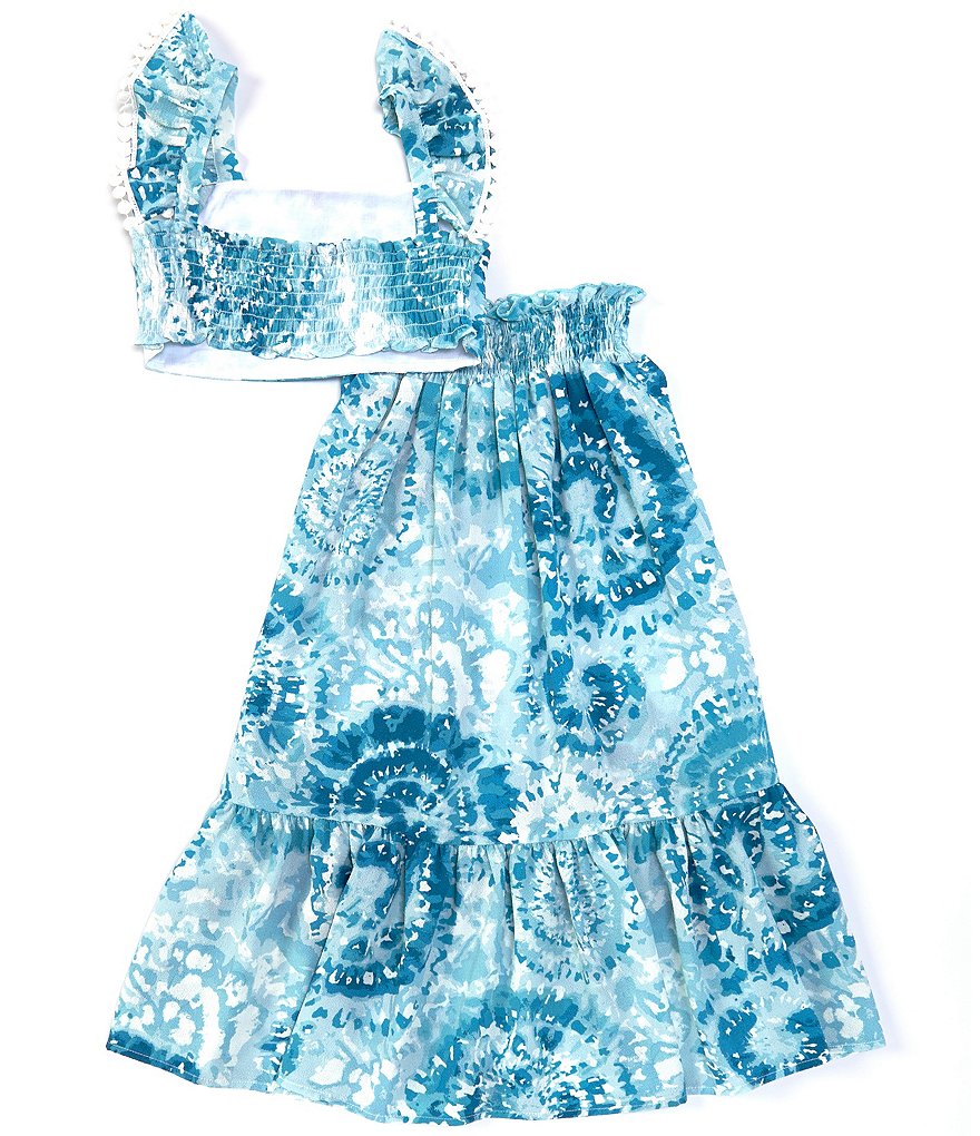 Ally B Big Girls 7-16 Flutter-Sleeve Dotted Top & Shorts Set