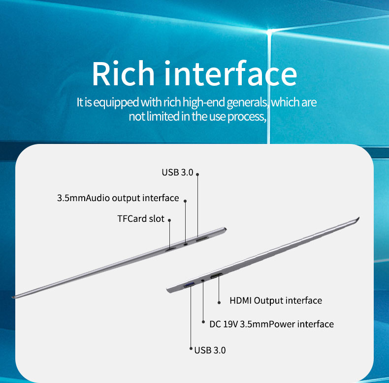 Abit 15.6" Gaming Office Laptops Intel Core i3-6157U 8GB DDR4 256GB FHD IPS Screen Ultra-Slim Computer Windows 10 Home Notebooks USB 3.0*2