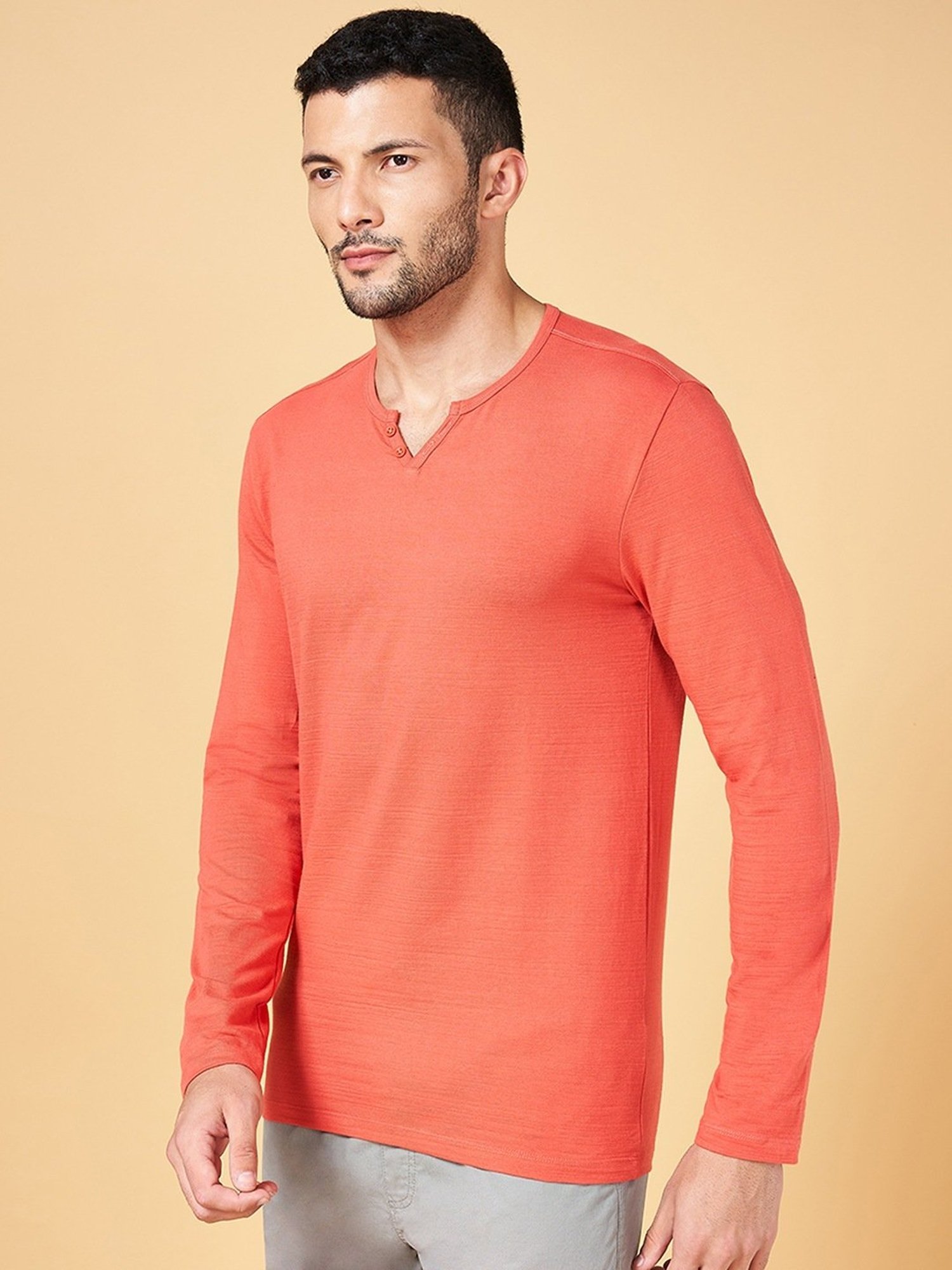 Urban Ranger by Pantaloons Orange Slim Fit T-Shirt