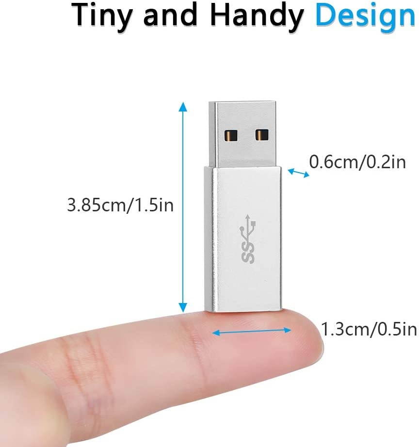 Electop USB 3.1 Type C Female to USB A Male Adapter (2 Pack) Type A to C USB 3.1 Female to USB A Female Adapter Converter Support Data Sync and Charging