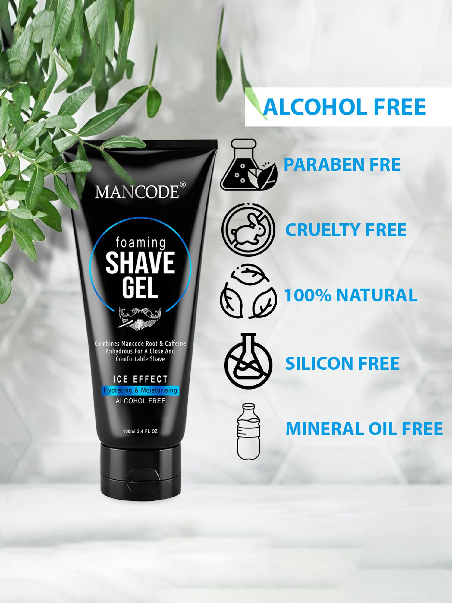 Mancode Foaming Shave Gel for Men - 100 ml