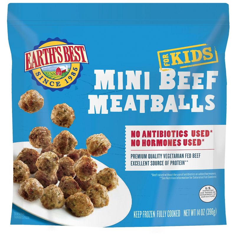 Earth's Best Baked Mini Beef Meatballs - Frozen - 14oz