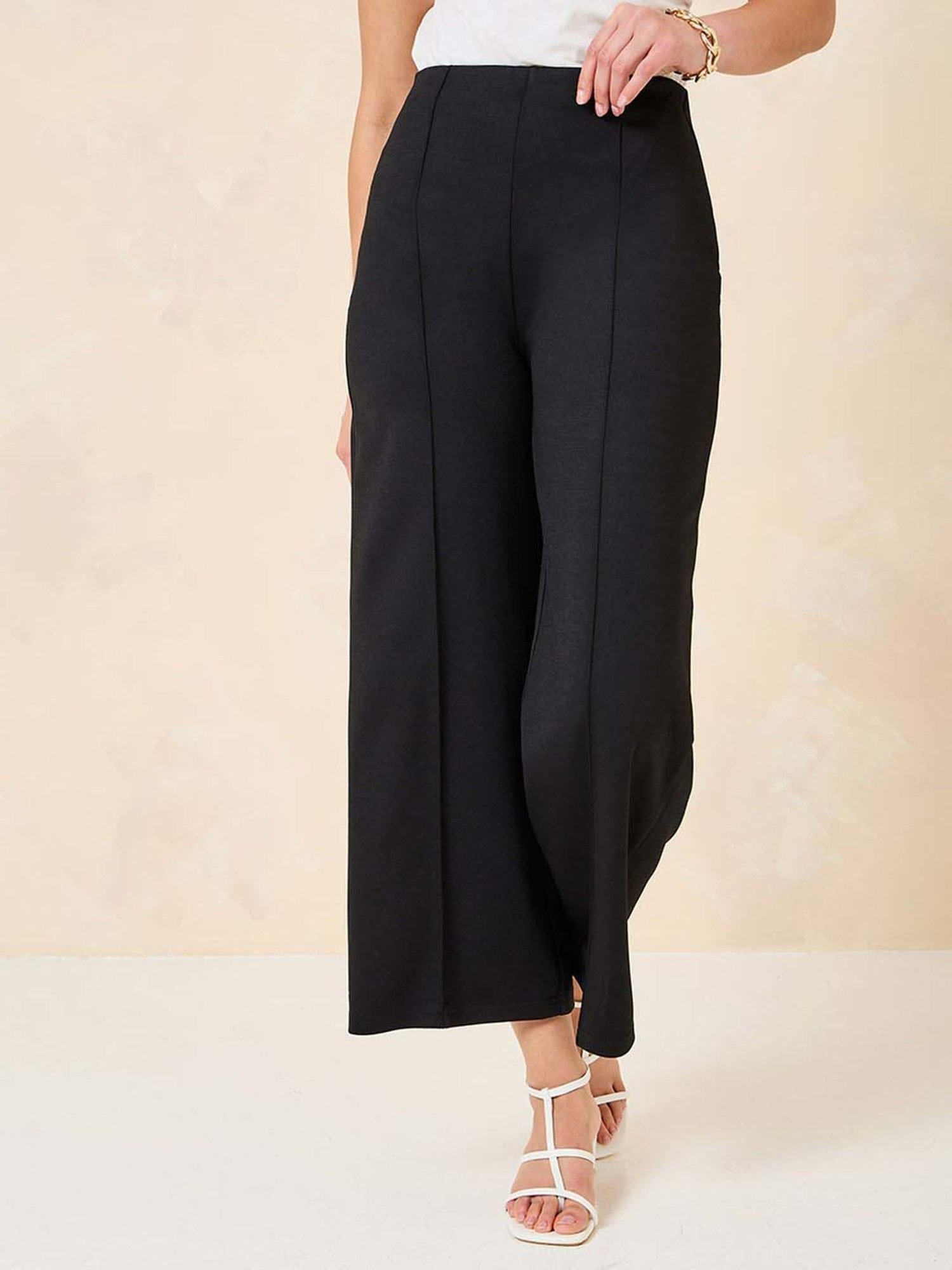 KENDALL + KYLIE Black Mid Rise Bootcut Pants