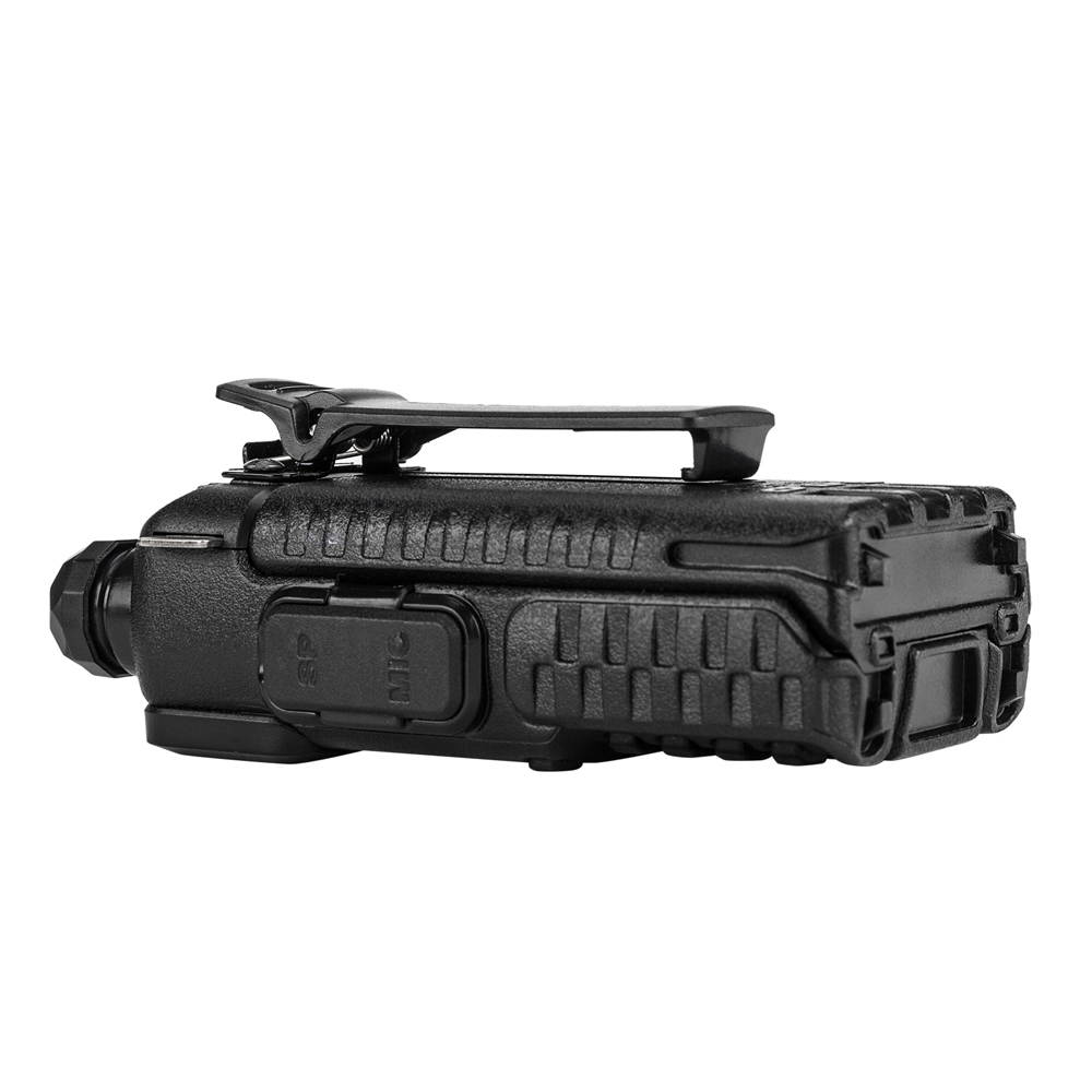 1.5" LCD 5W 136-174/200-260/400-520MHz Three Band Walkie Talkie with 1-LED Flashlight (Black)