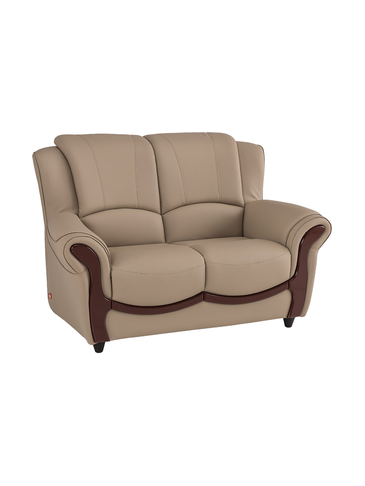 Durian Blos Brown Premium Leatherette 2 Seater Sofa