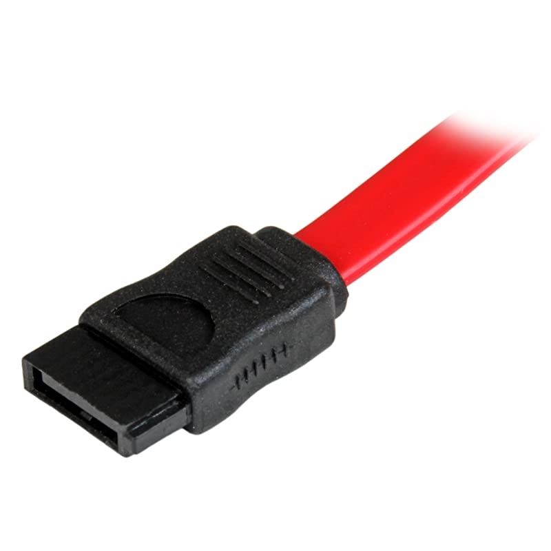 18in 1 Port SATA to eSATA Plate Adapter External SATA Plate 6Gbps eSATA Port Internal SATA to eSATA Adapter 18 inch ESATAPLT18IN Red