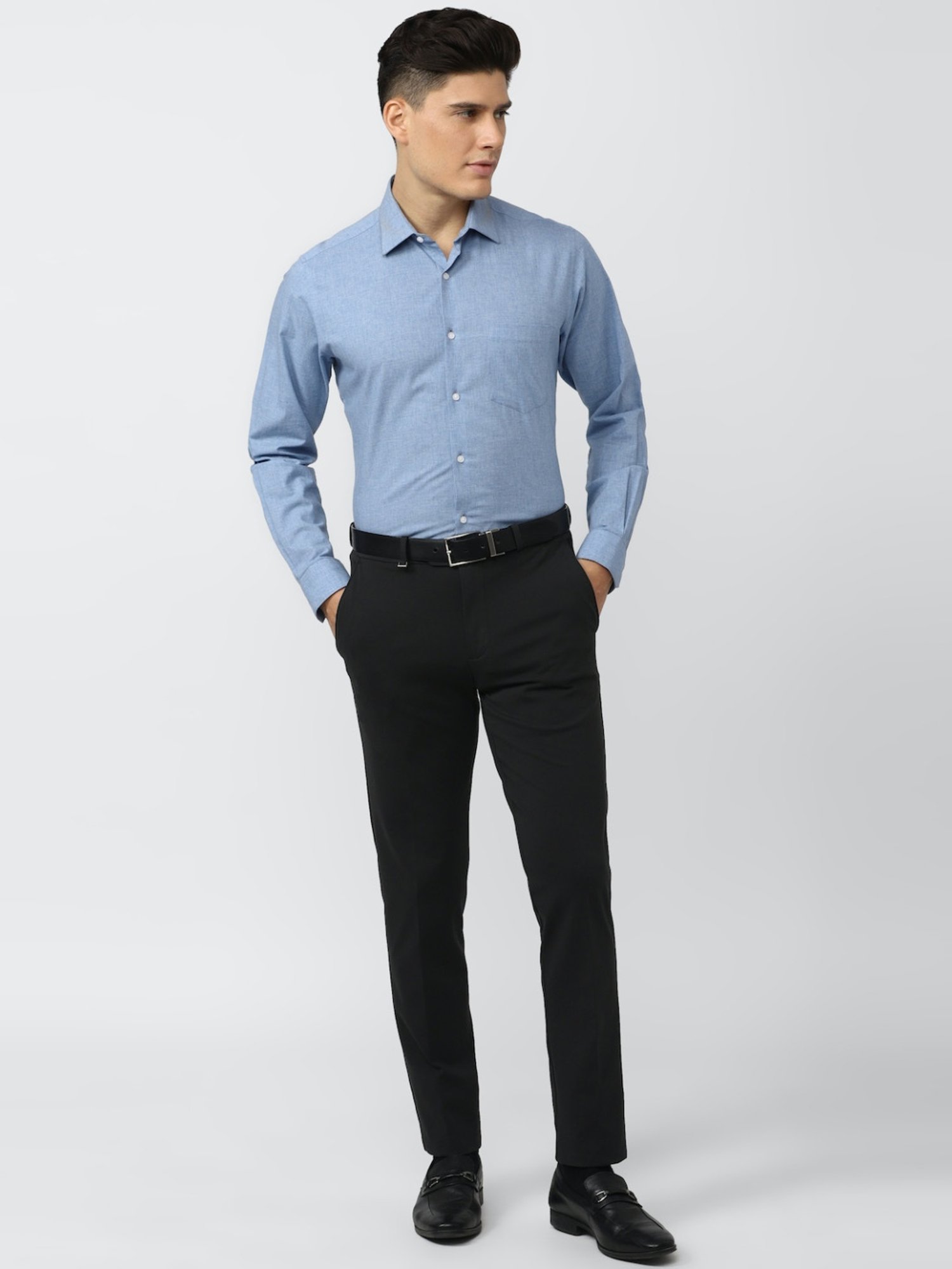 Van Heusen Black Slim Fit Trousers