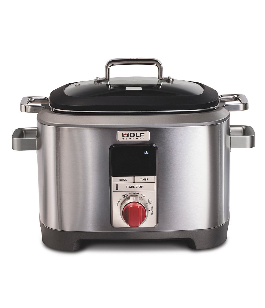 Wolf Gourmet 7 QT. Multi-Function Cooker with Red Knob