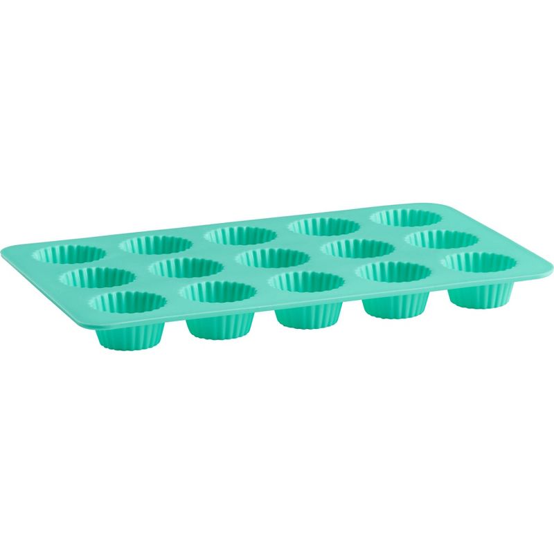 Trudeau 2pk Cupcake Chocolate Molds Aqua