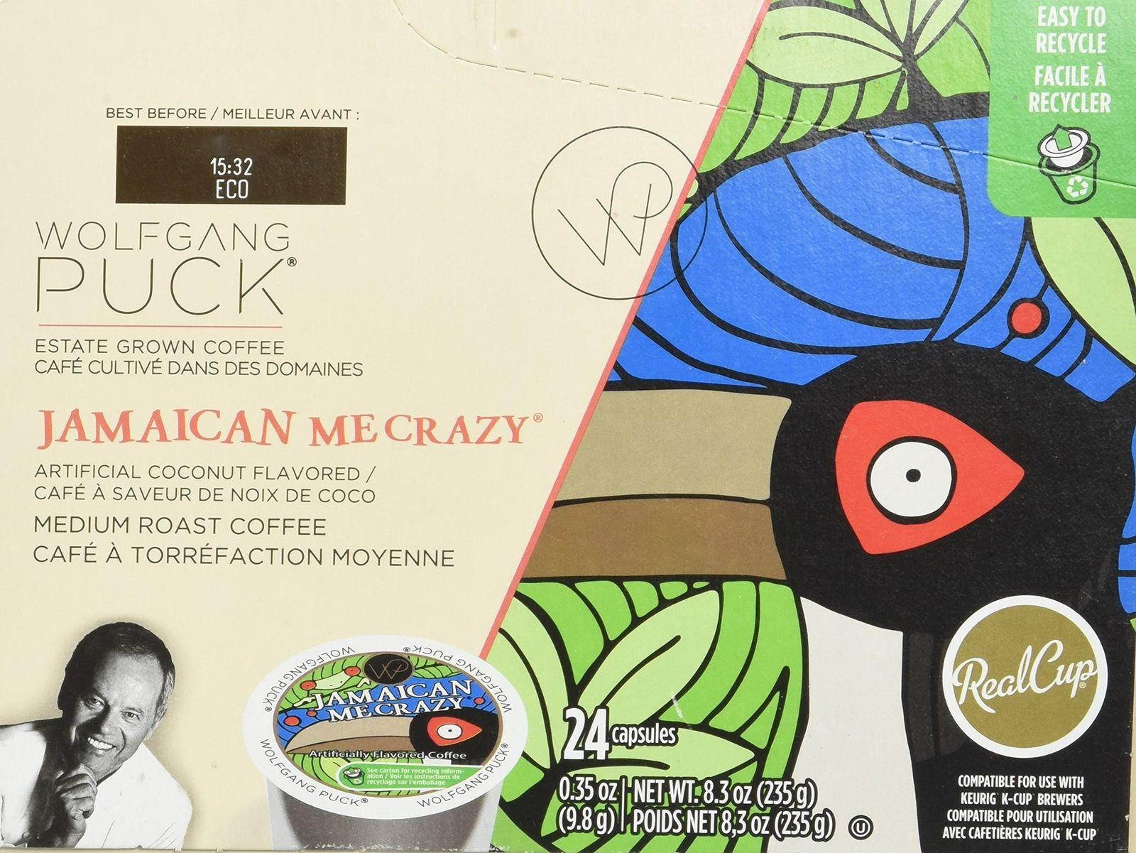 Wolfgang Puck Coffee Single Serve Capsules, Jamaican Me Crazy, 24 Count