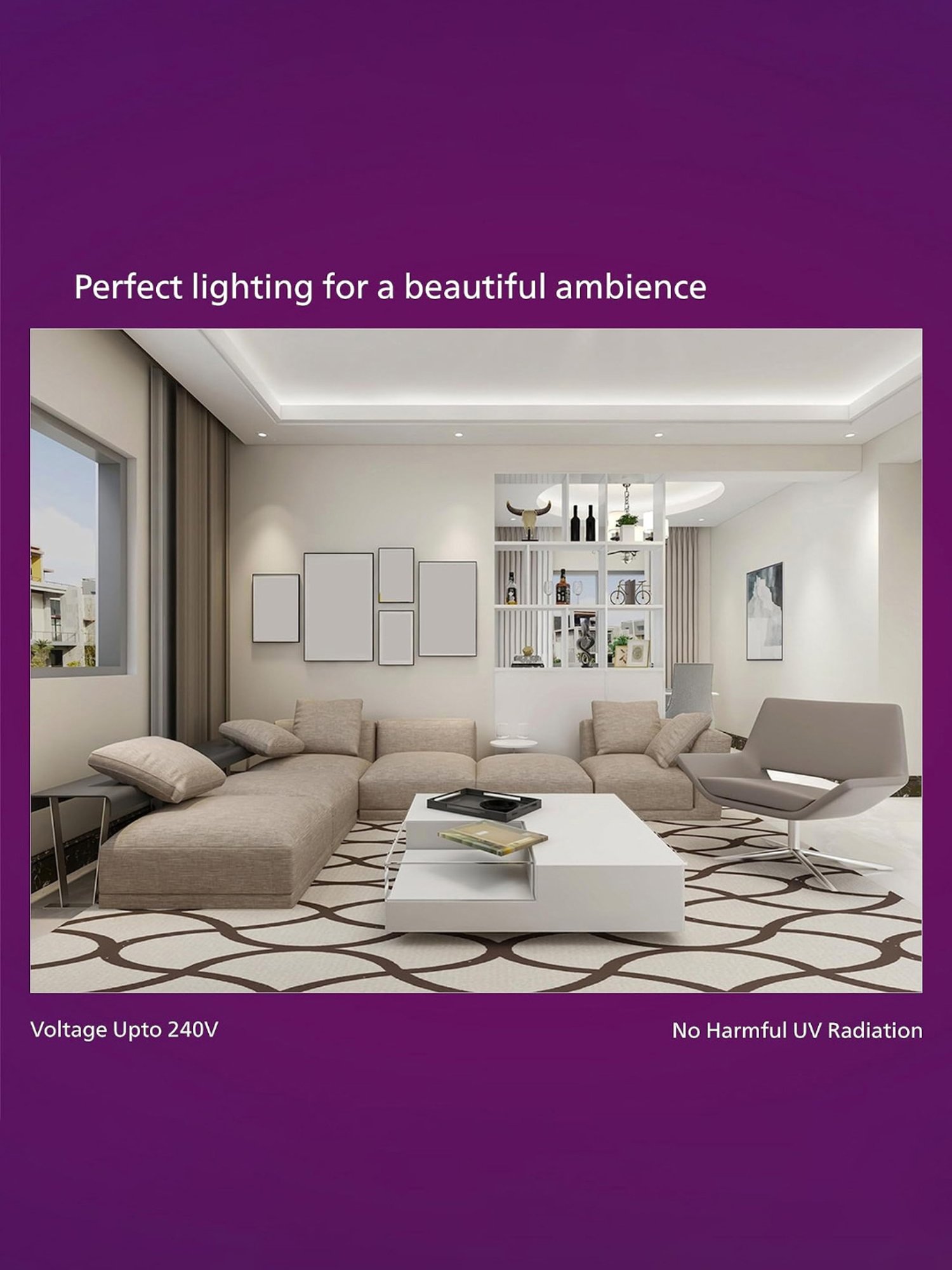 Philips LED Cove Light for Ceiling with 5 Mtr LED Strip for Home Decor Pack of 6 (Cool Day Light)