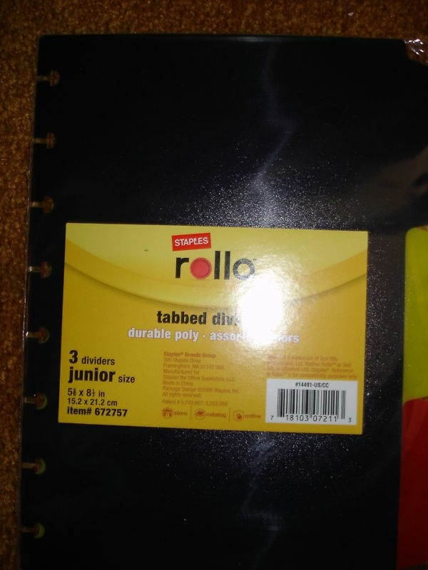 STAPLES ROLLA TABBED DIVIDERS LOT OF 2