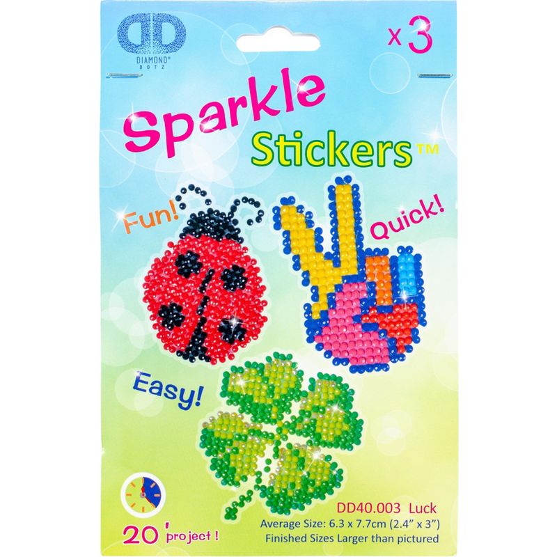 Diamond Dotz Diamond Embroidery Facet Art Sticker Kit-Assorted Luck 3/Pkg