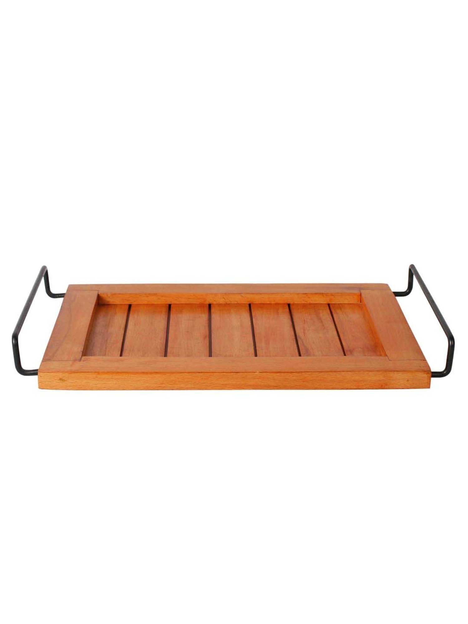 VarEesha Brown Wood Rectangular Tray - Set of 2